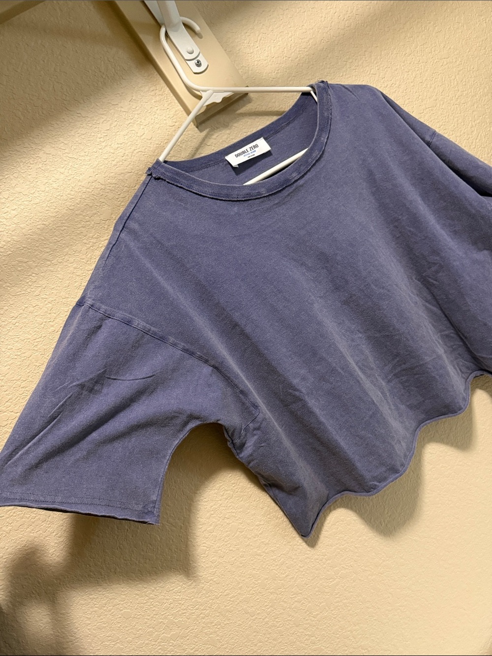 Double Zero Vintage-Washed Navy Boxy Tee - Picture 2 of 5